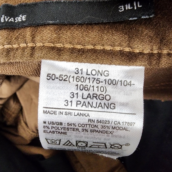 Banana Republic High Rise Velvet Flare Jean Coconut Brown Size 31Long - Picture 14 of 16